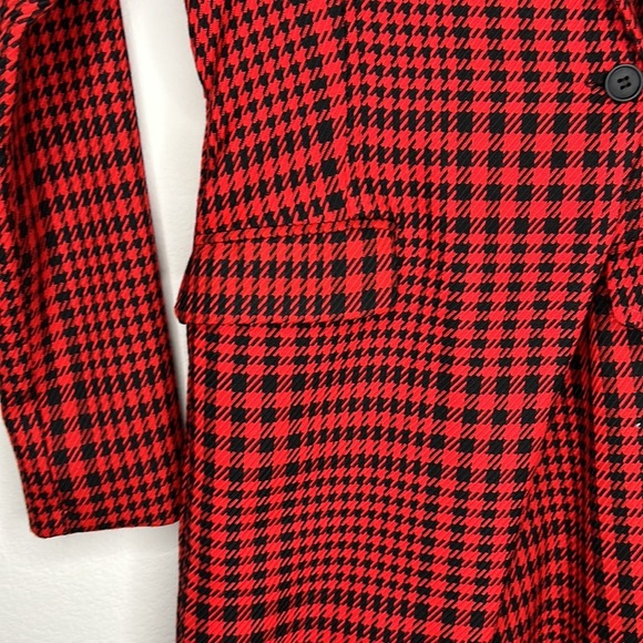 Zara red houndstooth blazer romper XS - Picture 8 of 14